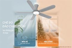 Quạt trần 5 cánh có đèn Sunhouse apex APF7683G ảnh 7