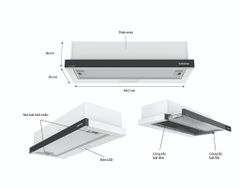 Máy hút mùi âm tủ Sunhouse SHB6123 ảnh 1