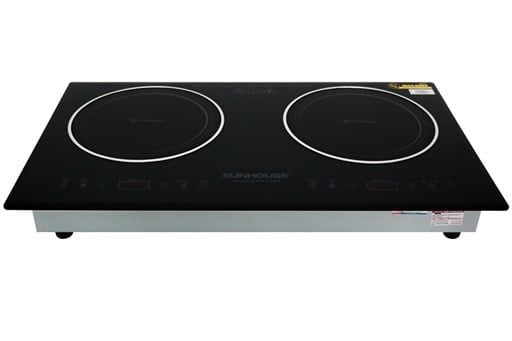 Bếp hồng ngoại Sunhouse SHB9112MT 2 vùng nấu, cảm ứng