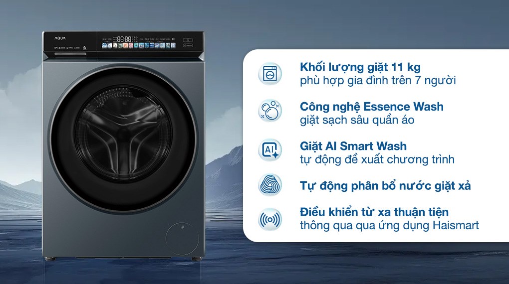 Máy giặt Aqua Inverter 11 kg AW11-BD4377U1L(GN) – ảnh 2