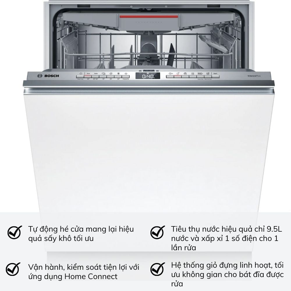 Máy Rửa Bát Bosch SMV4ECX14E Series 4 Âm Toàn Phần