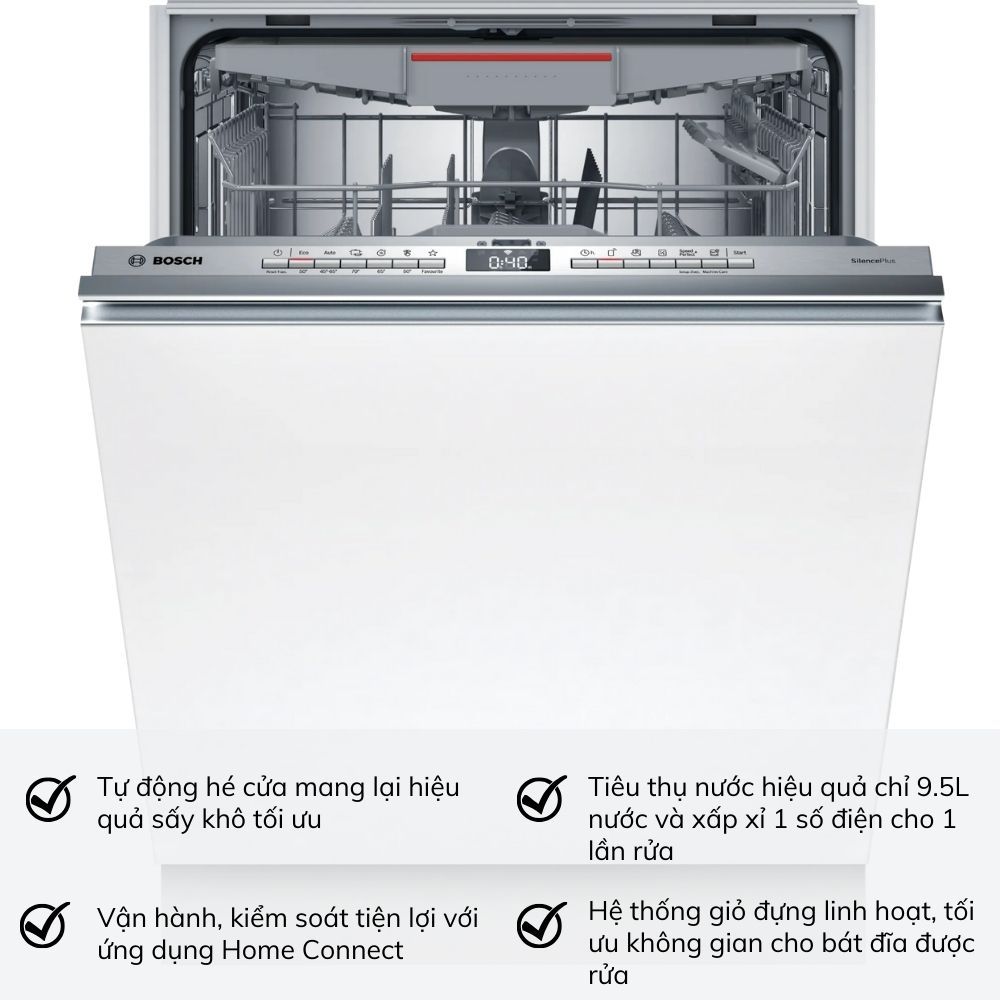 Máy Rửa Bát Bosch SMV4ECX14E Series 4 Âm Toàn Phần