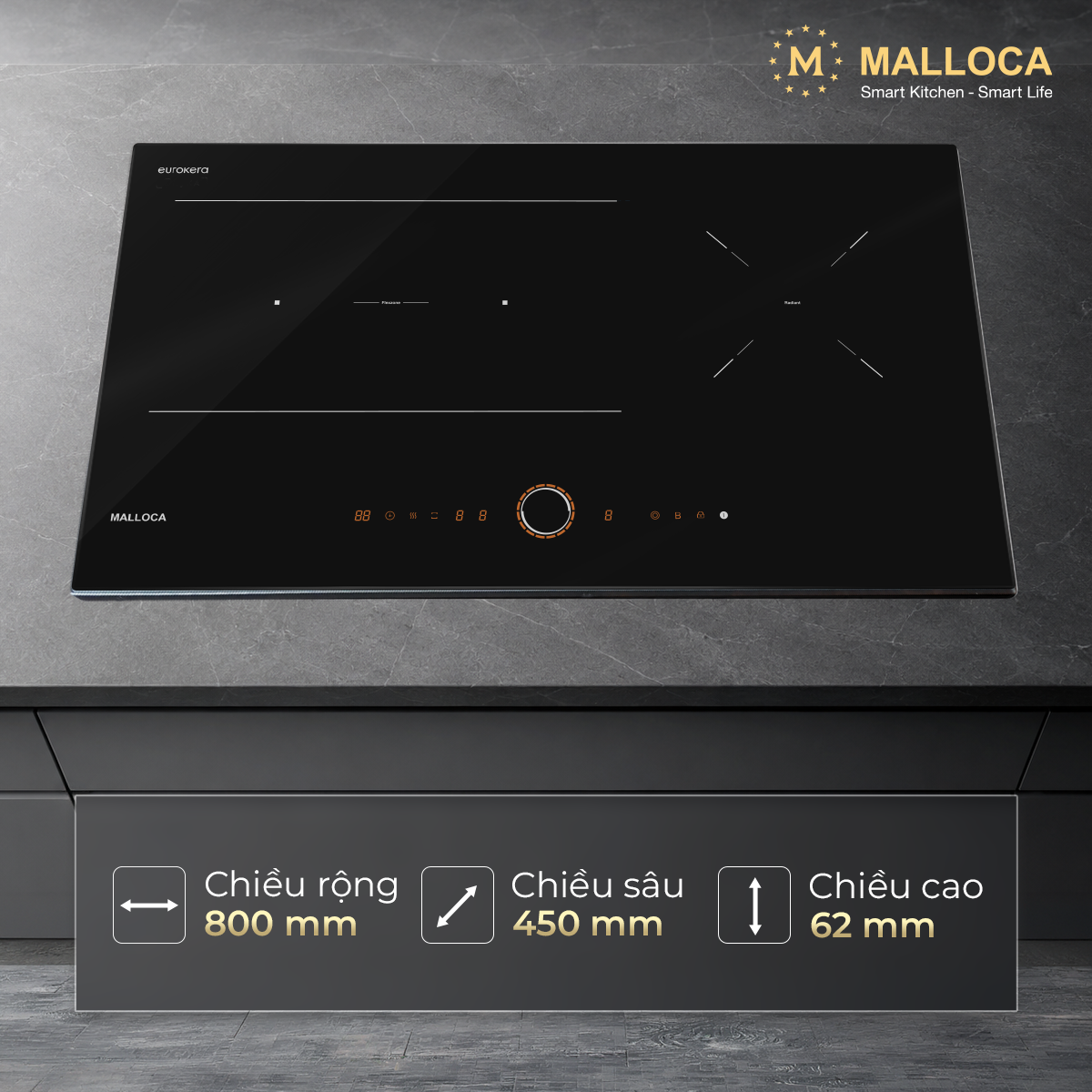 Bếp từ hồng ngoại Malloca MIR9021ES chính hãng Bếp từ hồng ngoại Malloca MIR9021ES chính hãng