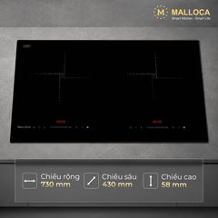 Bếp từ 2 vùng nấu 73cm Malloca EcoKitchen MIH02ECO ảnh 2