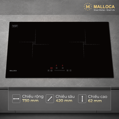 Bếp từ 2 vùng nấu 73cm Malloca MIH732ECO ảnh 2