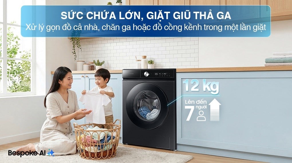 Máy giặt Samsung Inverter 12 kg WW12CB944DGBSV – ảnh 2