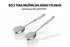 Bộ 2 thìa muỗng đa năng 175 inox Sunhouse KS-S2PO175I ảnh 2