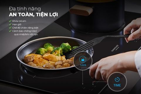 Bếp đôi điện từ Sunhouse SHB-86TB