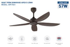 Quạt trần 5 cánh Sunhouse apex APF7661 ảnh 5