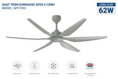 Quạt trần 6 cánh Sunhouse apex APF7693 ảnh 5