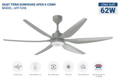 Quạt trần Sunhouse apex 6 cánh APF7698 ảnh 5