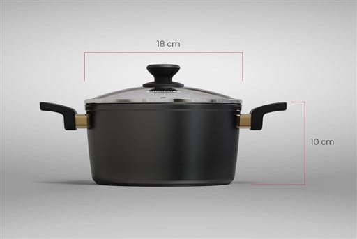 Nồi chống dính ultra titanium Sunhouse ST2210B-18