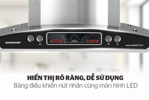Máy hút mùi kính cong Sunhouse SHB6605-70-EC