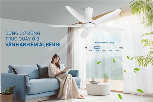 Quạt trần 5 cánh Sunhouse apex APF7669W – ảnh 8