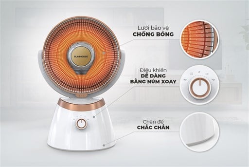 Quạt sưởi carbon Sunhouse SHD7008 – ảnh 3
