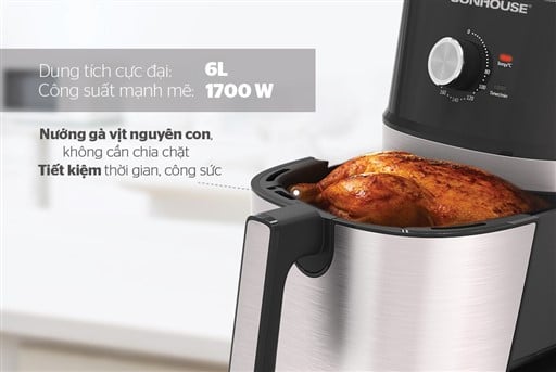 Nồi chiên không dầu 6L Sunhouse SHD4027 – ảnh 4