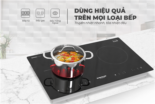 Bộ nồi inox đa lớp Sunhouse Mama SHG701 – ảnh 2