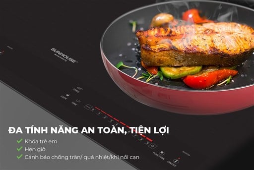 Bếp đôi điện từ Sunhouse SHB22-TQ – ảnh 7