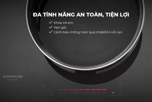 Bếp đôi điện từ Sunhouse SHB83TP – ảnh 7