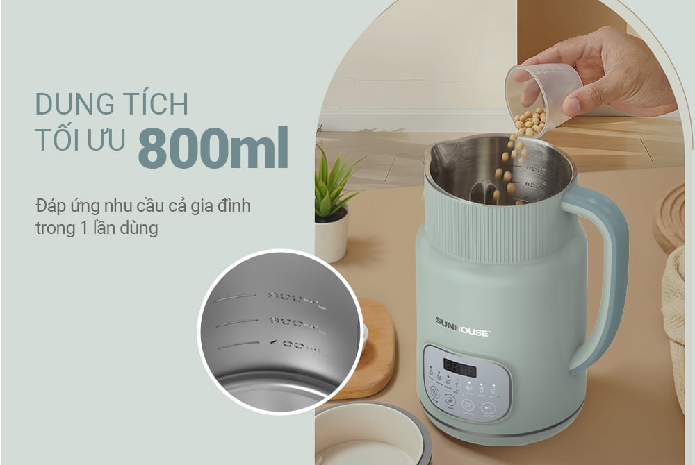 Máy làm sữa hạt đa năng Sunhouse SHD5260 – ảnh 8
