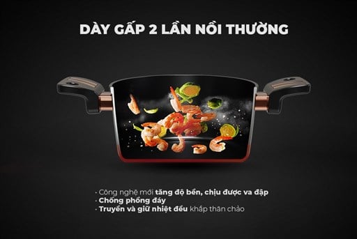 Nồi chống dính ultra titanium Sunhouse ST2210B-20 – ảnh 5