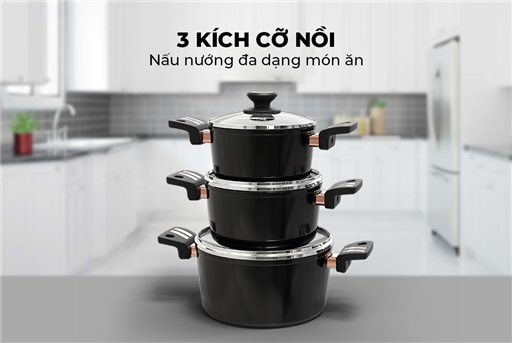 Bộ nồi chống dính ultra titanium Sunhouse ST2210B – ảnh 2