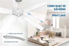 Quạt trần 5 cánh Sunhouse apex APF7666W ảnh 6