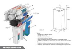 Máy lọc nước r.o 8 lõi Sunhouse SHA8818K ảnh 4