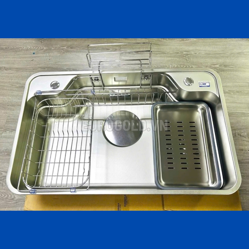 Chậu rửa bát Eurogold EUC88050EB - 800x500x230mm – ảnh 6