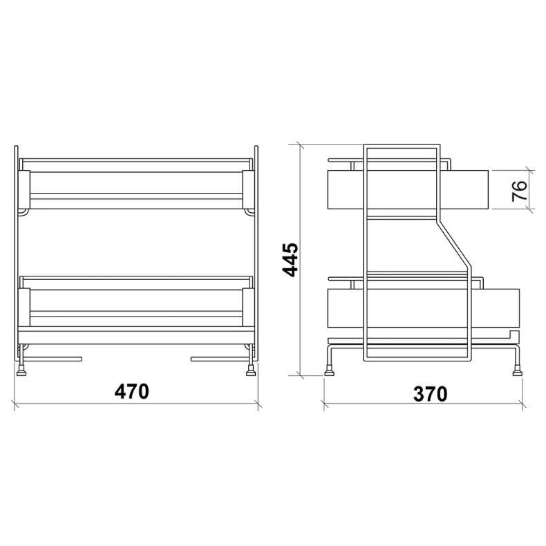 Giá bát đĩa để bàn Eurogold EU04500 - 50cm – ảnh 3