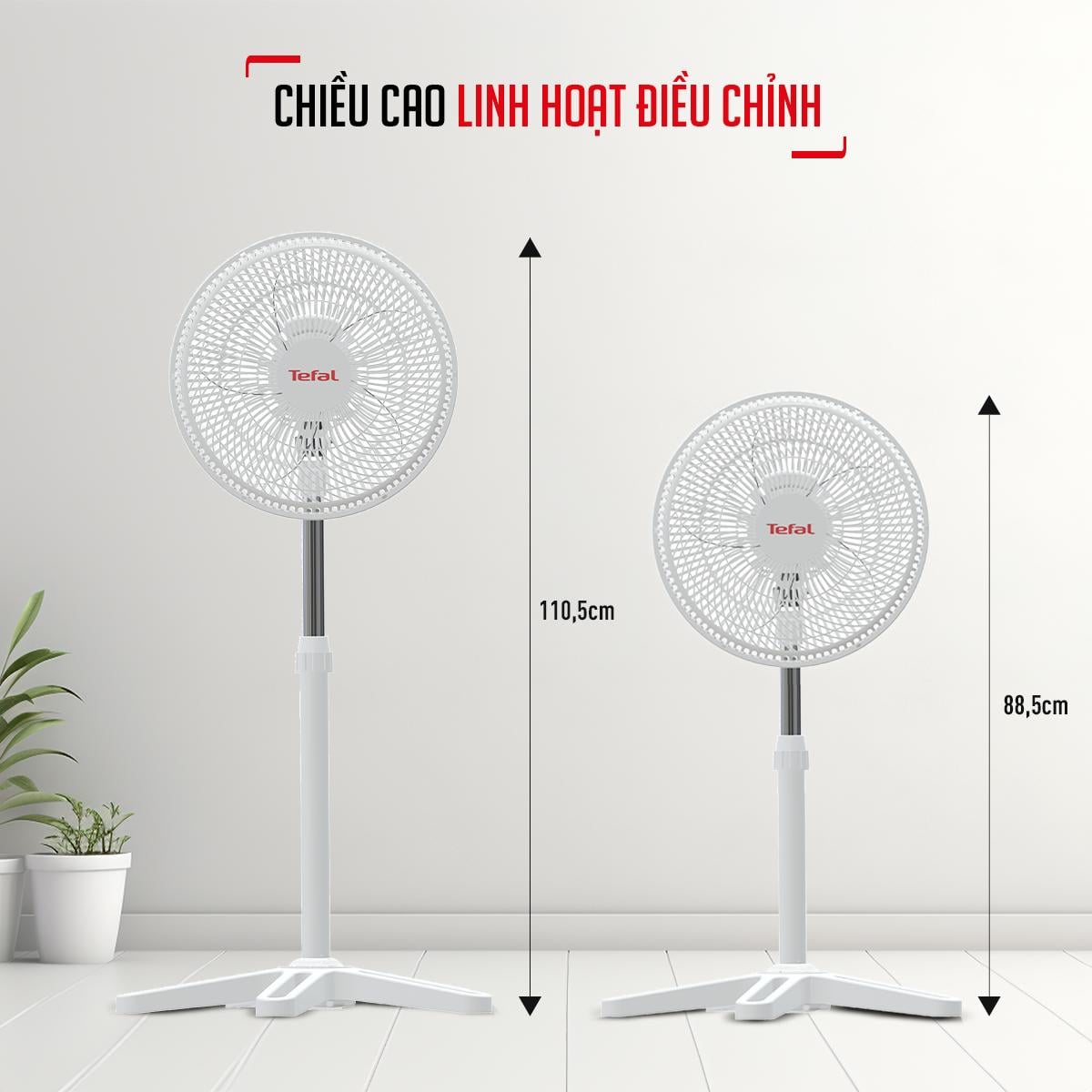 Quạt đứng Tefal Turbo Essential VH619690 - Trắng – ảnh 5