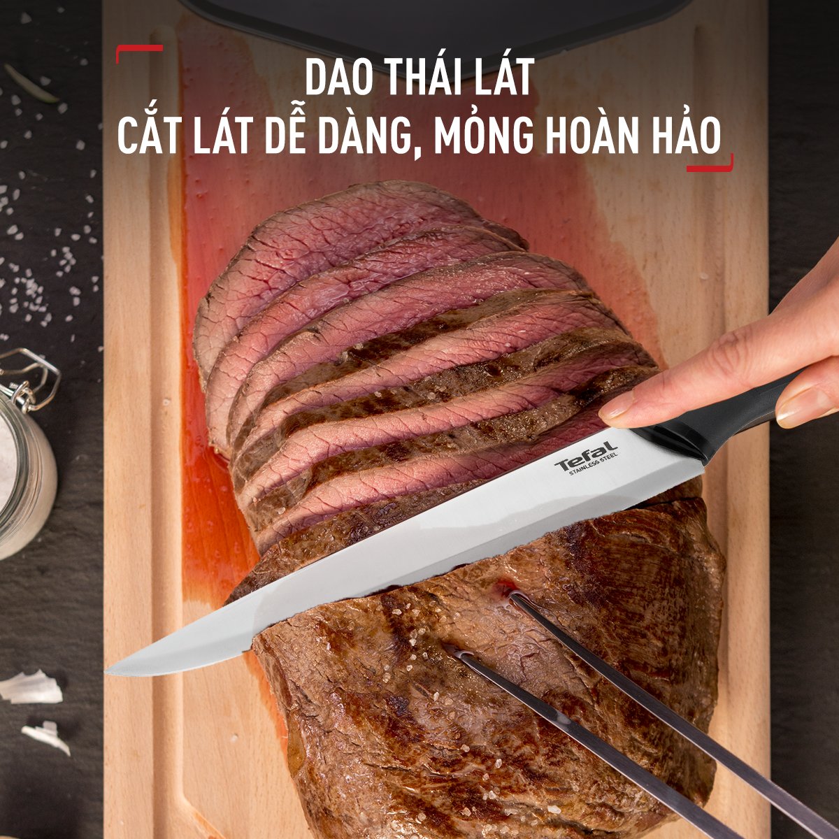 Dao thái thịt Tefal K2213744 Dao thái thịt Tefal K2213744