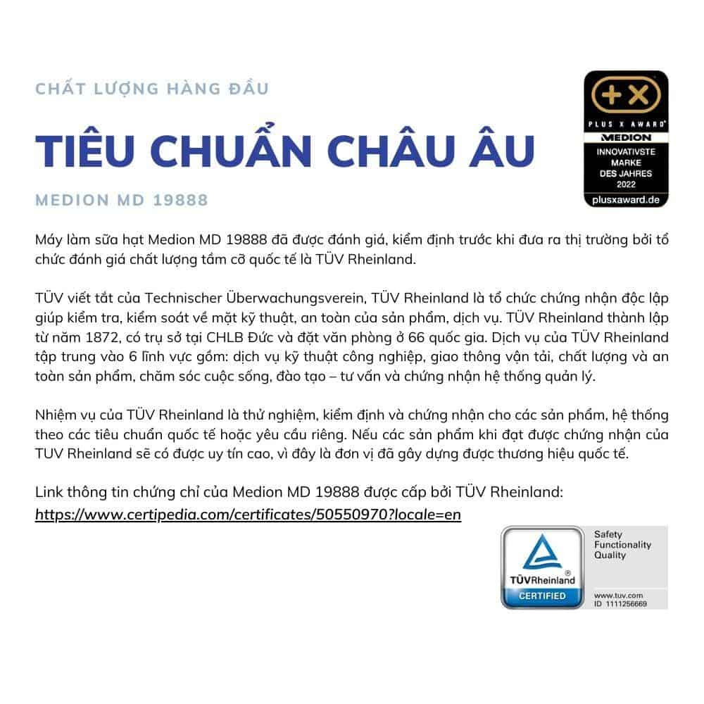 Máy Làm Sữa Hạt Tự Động Medion MD 19888 – ảnh 2