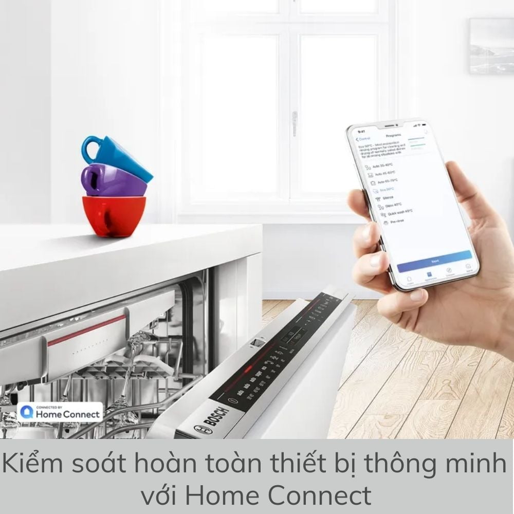 Máy rửa chén Bosch SMV4ECX14E Series 4 Âm Toàn Phần