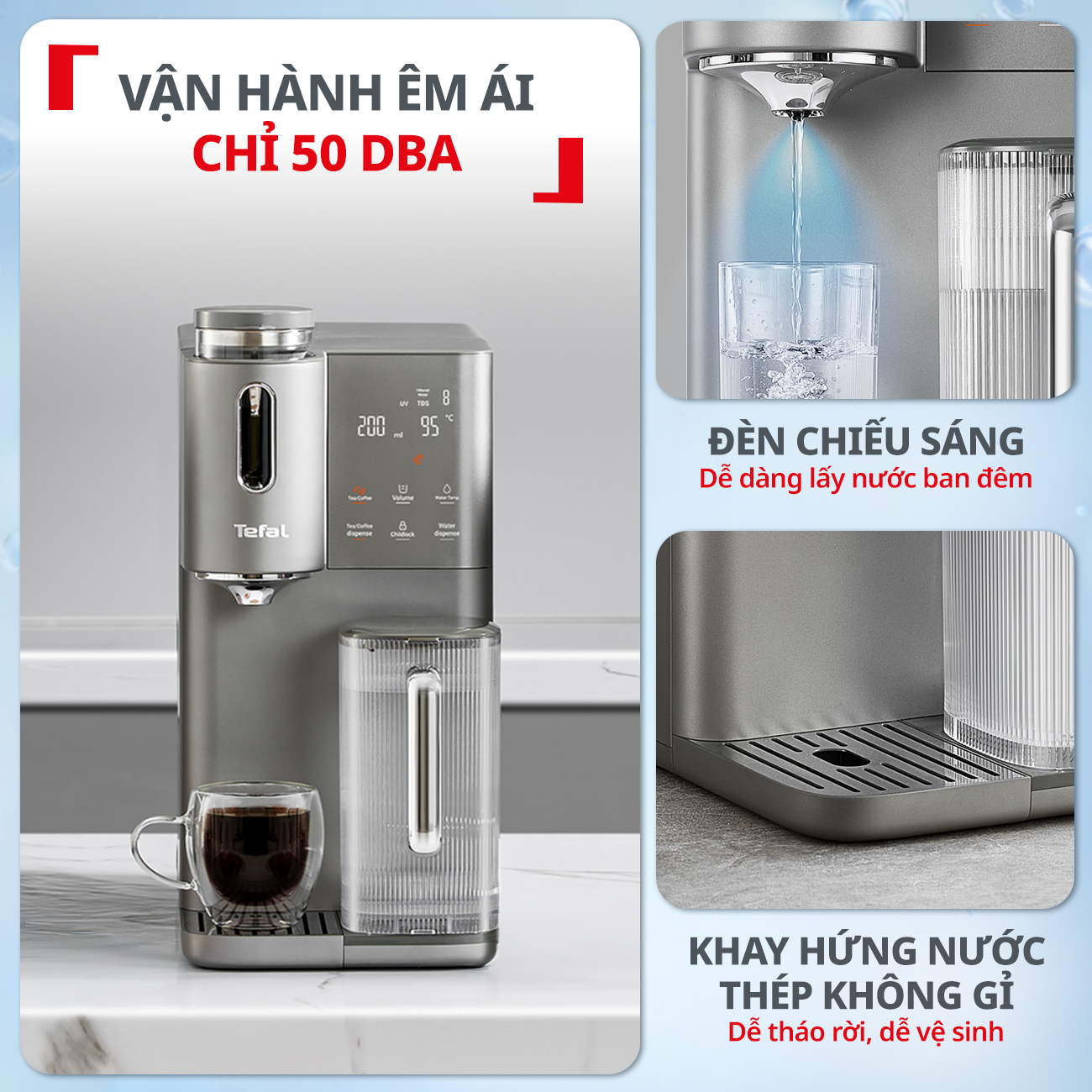 Máy lọc nước đa năng Tefal (có pha trà và cà phê) Pure Water Plus – ảnh 5