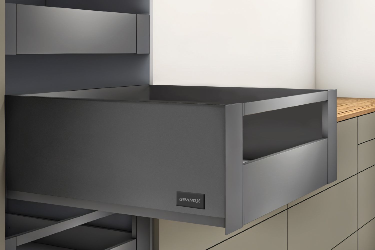 Ray hộp tandembox mở toàn phần giảm chấn cao cấp GrandX XT.450H1