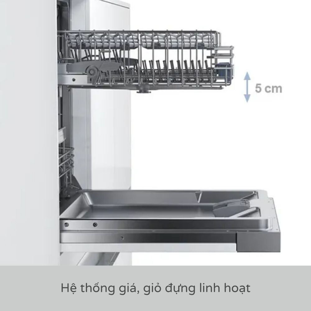 Âm toàn phần, ẩn hoàn toàn – Máy rửa chén Bosch SMV4ECX14E Series 4 Âm Toàn Phần