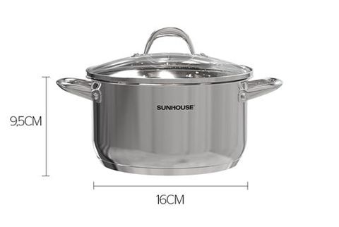 Nồi inox 3 đáy Sunhouse SHG301-16