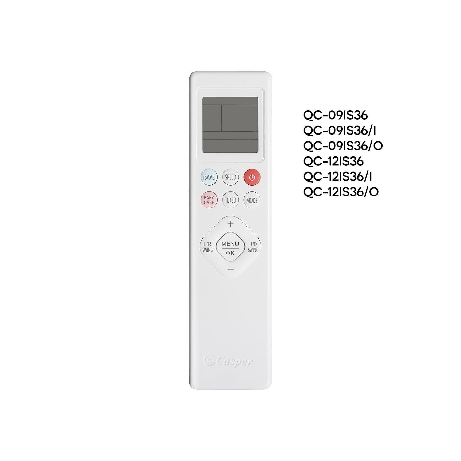 Điều khiển điều hòa cho model QC-09IS36/QC-12IS36