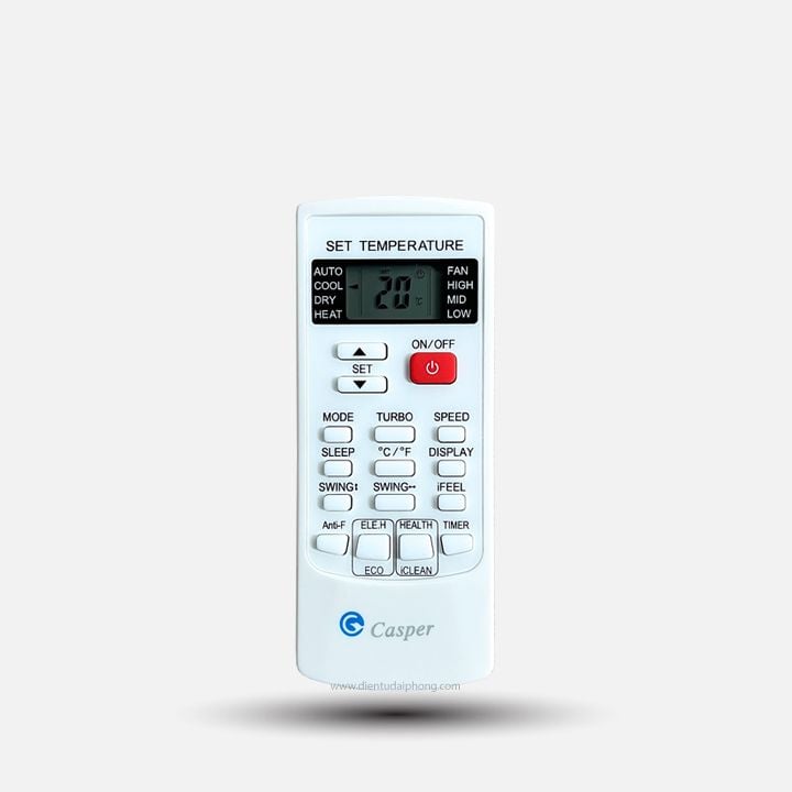 Điều khiển điều hoà EC-09TL22/I, EC-12TL22/I, EC-18TL22/I, EC-24TL22/I, EH-09TL22/I, EH-12TL22/I, EH-18TL22/I, EH-24TL22/I,... (mã 13222001001221)