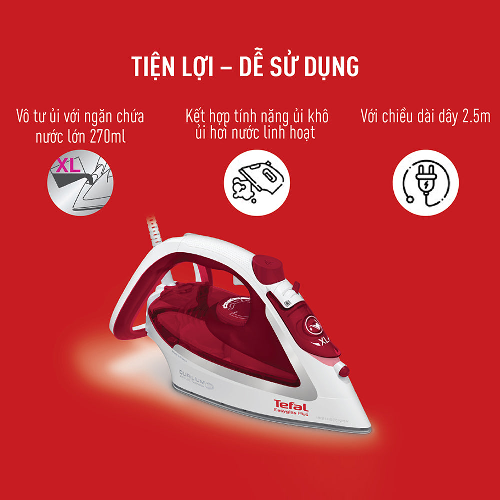 Bàn ủi hơi nước Tefal EasyGliss Plus - FV5717E0 – ảnh 4