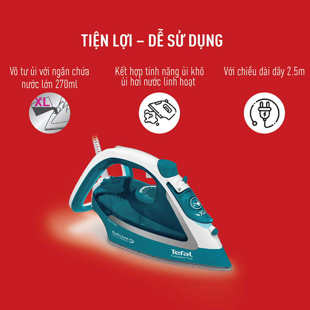 Bàn ủi hơi nước Tefal EasyGliss Plus - FV5737E0 – ảnh 5