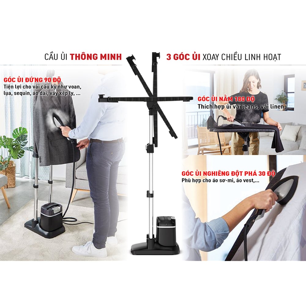 Bàn ủi hơi nước đứng Tefal IXEO Plus QT1510E0 – ảnh 2