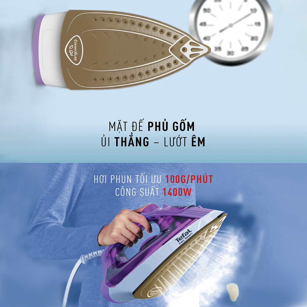 Bàn ủi hơi nước Tefal Easy Steam FV1955E0 - 1400W – ảnh 2