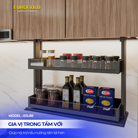 Giá gia vị nâng hạ điện Eurogold EMV2070 - 70cm