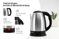 Ấm siêu tốc inox 1.8 l Sunhouse SHD1182 ảnh 2