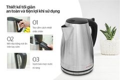 Ấm siêu tốc inox 1.7 l Sunhouse SHD1370 ảnh 4