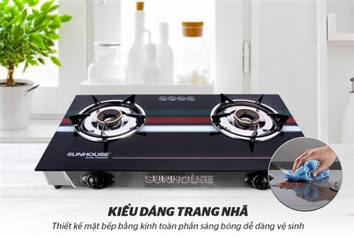 Bếp gas dương kính 2 lò Sunhouse SHB202MT – ảnh 3