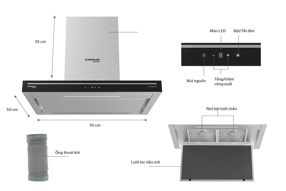 MÁY HÚT MÙI CAO CẤP CHỮ “t” SUNHOUSE MAMA MMB6816-70 – ảnh 8
