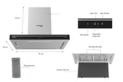 MÁY HÚT MÙI CAO CẤP CHỮ “t” SUNHOUSE MAMA MMB6816-70 ảnh 8